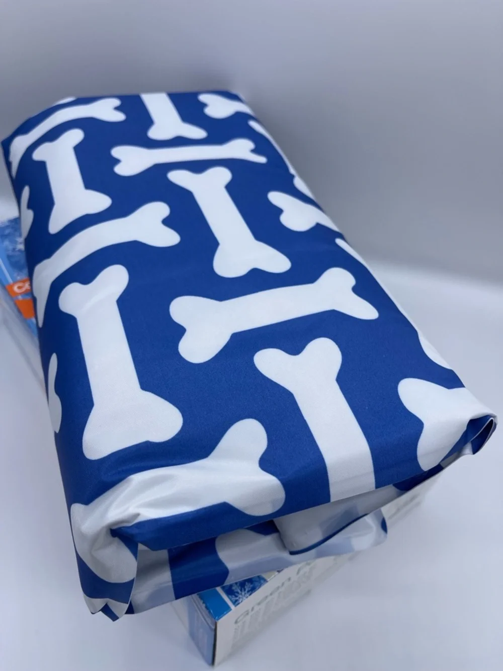 Chillz Cooling Pad - Teal Blue with White Bone Pattern - Large